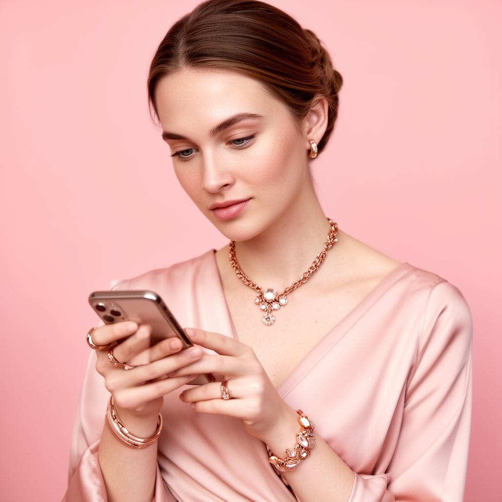 Stylish woman enjoying mobile gaming